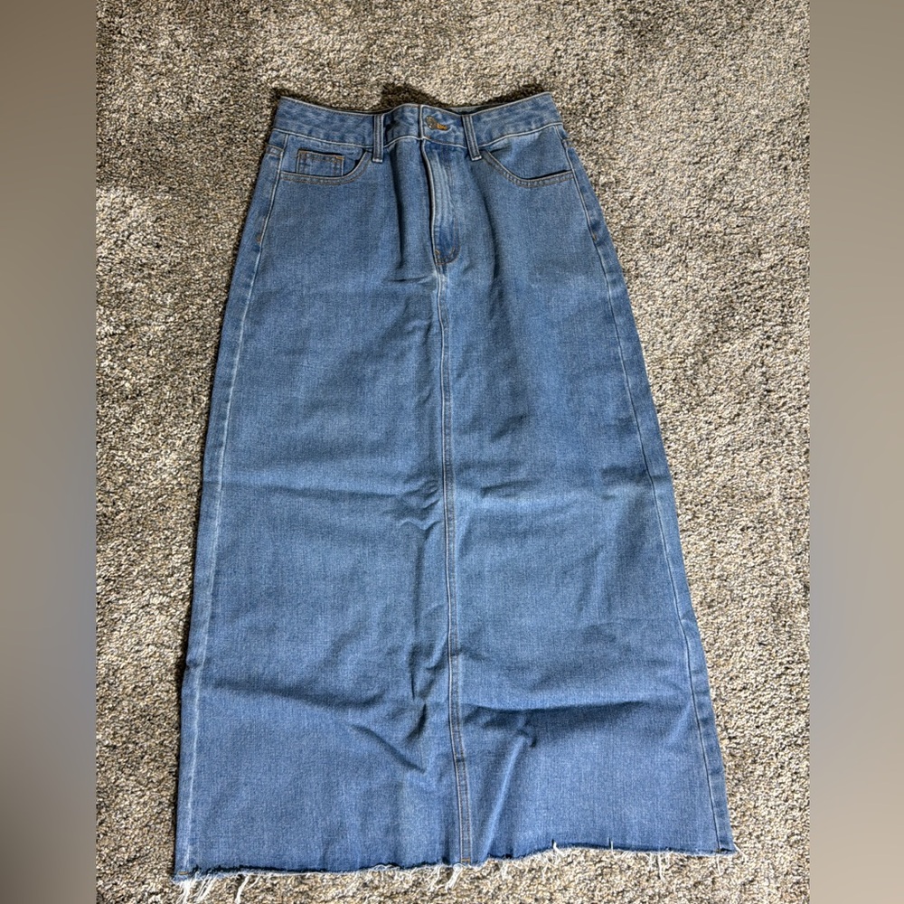 Midi Jean Skirt with no splits